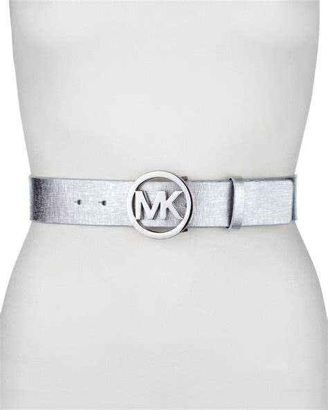 michael kors silver chain belt|Michael Kors reversible belt.